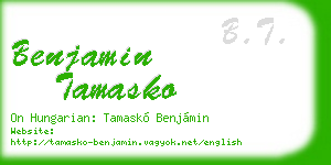 benjamin tamasko business card
